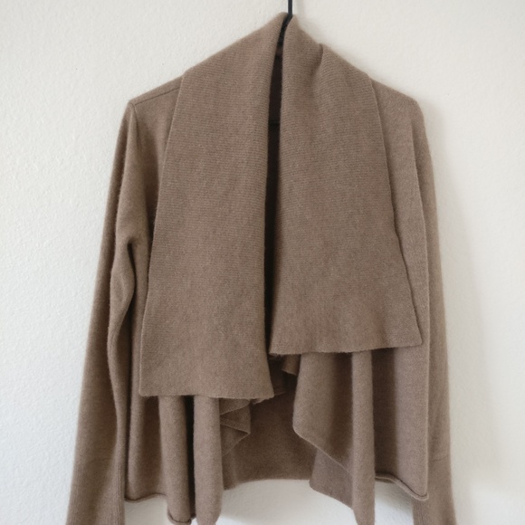 Sweaters - Drape Front Cashmere Cardigan